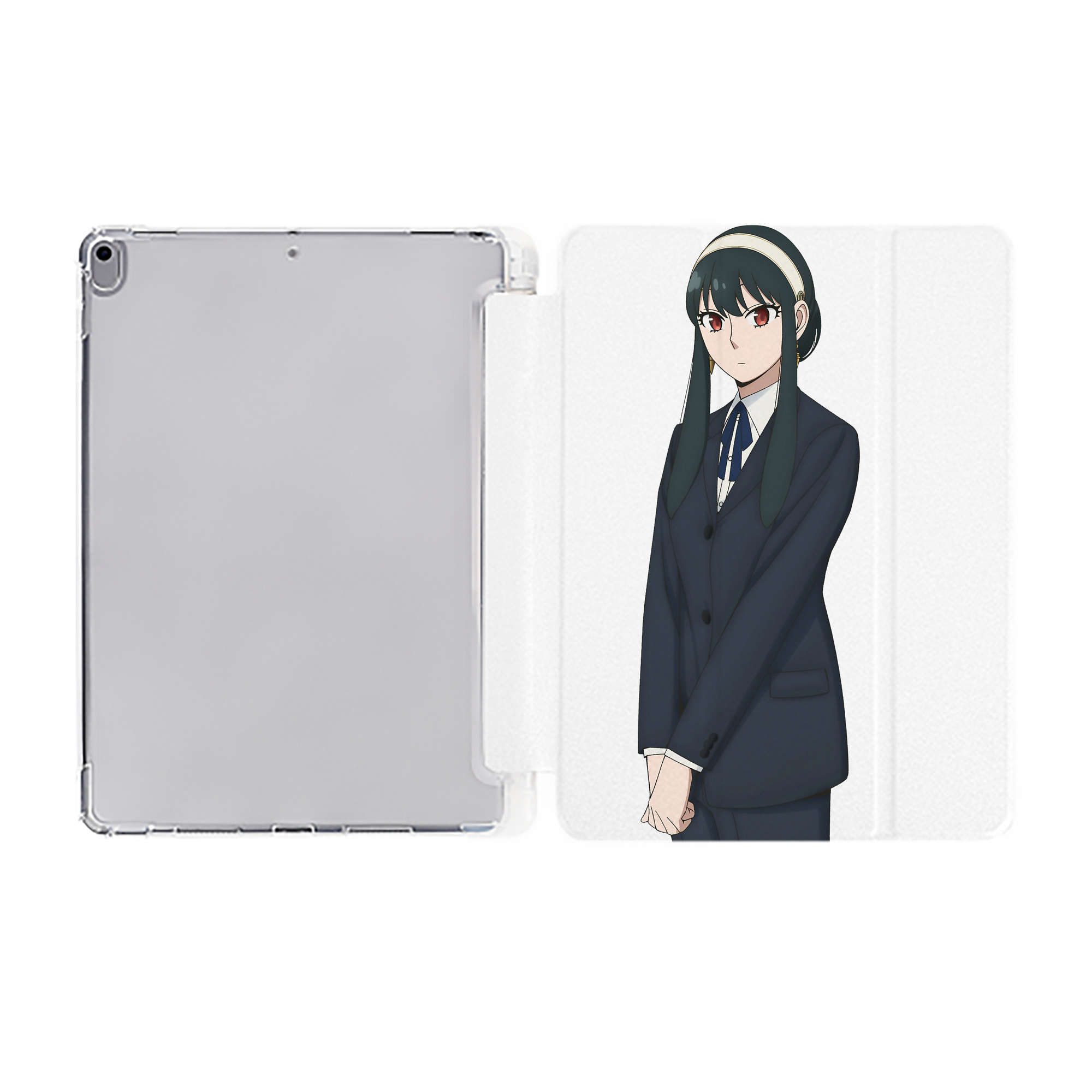 （画像用） SPY×FAMILY间谍家家酒 IPad ケース ペン収納付き 三つ折りスタンド PUレザー×シリコン 対応機種9.5/10.5/10.9インチ